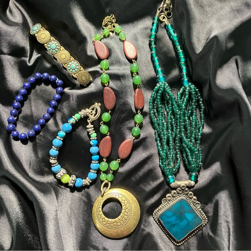 Elegant Boho Summer Necklace Bracelet Costume Jewelry Lot